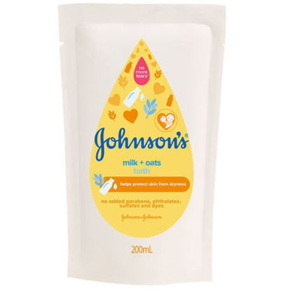 Picture of Johnson's Baby Bath With Milk + Oats Refill 200ml