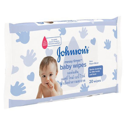Picture of Johnson's Baby Messy Time Wipes 20s