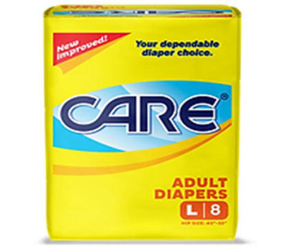 Picture of Care Adult Diaper Large 8s