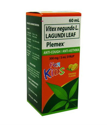 Picture of Plemex Kids Orange Syrup 60ml (Vitex negundo L. Lagundi Leaf)