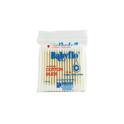 Picture of Babyflo Cotton Buds Paper Stem 108 Tips