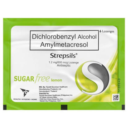 Picture of Strepsils Lozenge Sugar Free Lemon (6 Lozenges)