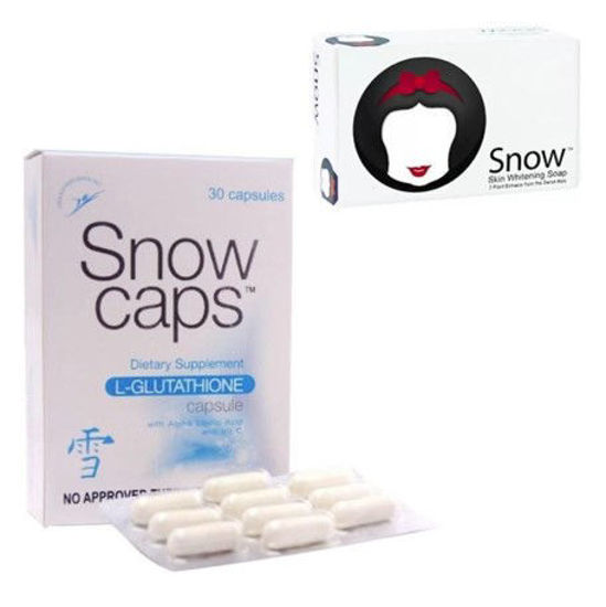 Picture of Snow Caps L-Glutathione Capsule 30s + Free Soap