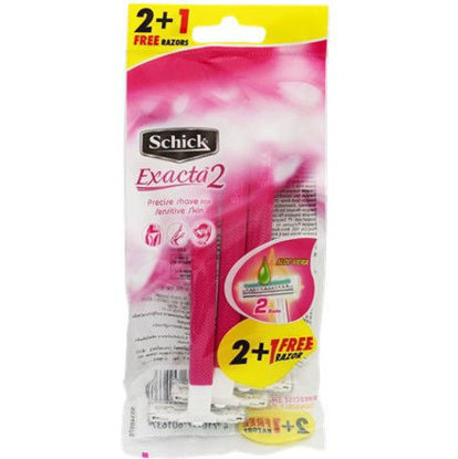 Picture of Schick Exacta 2 Sensitive Razor Aloe & Vitamin E (2+1 Promo)