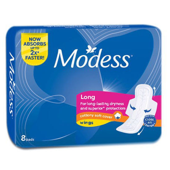 Picture of Modess Cottony Soft Long with Wings 8s