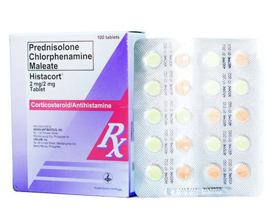 Picture of Histacort 2mg Tablet 20s (Prednisolone + Chlorphenamine Maleate)