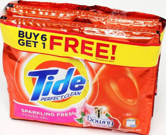 Picture of Tide Perfect Clean Sparkling Fresh Liquid Detergent 60g (6+1 Free)