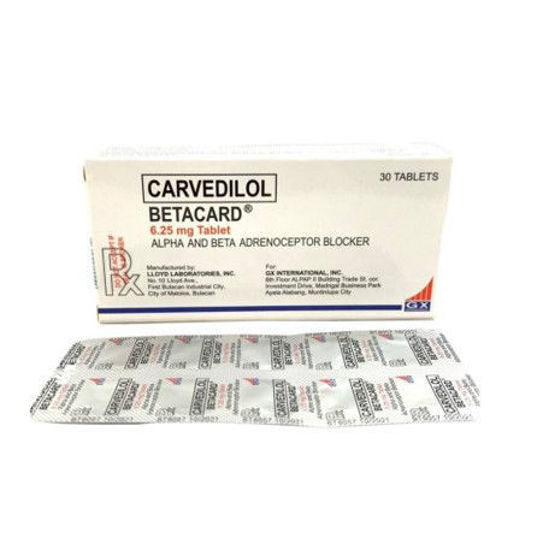 Picture of Betacard 6.5mg Tablet 10s (Carvedilol)