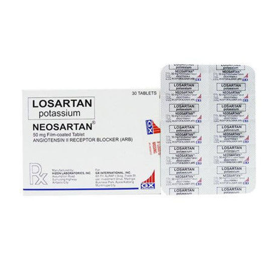 Picture of Neosartan 50mg Film Coated Tablet 30s (Losartan potassium)