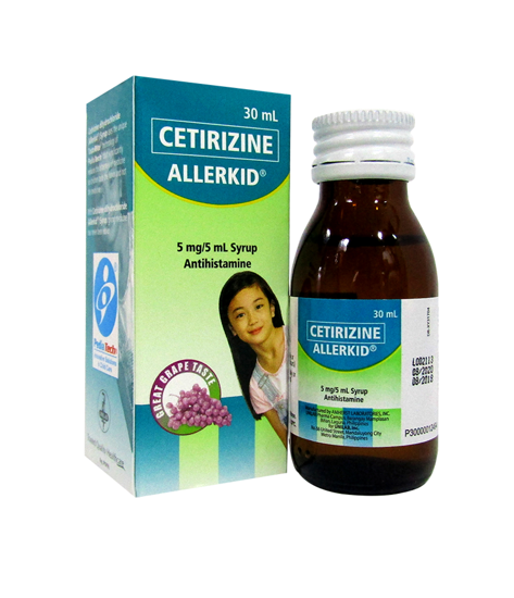 Picture of ALLERKID Cetirizine 5 mg/5 mL Syrup 30 mL Bottle