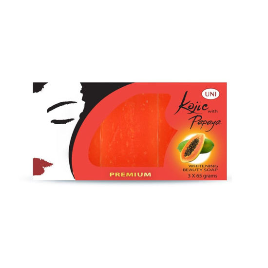 Picture of UNI KOJIC PAPAYA SOAP 65G TRIO