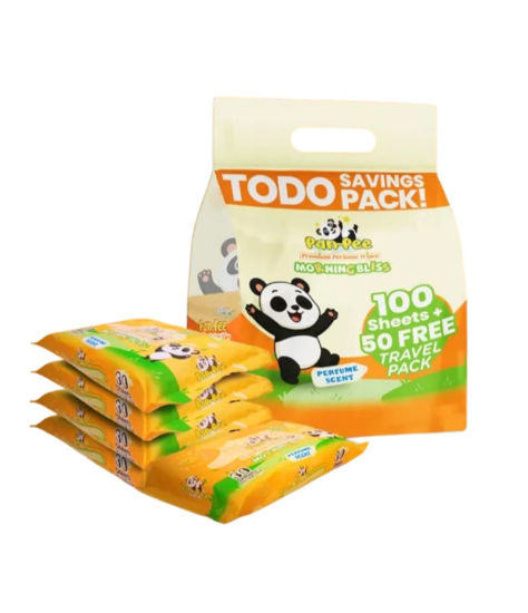 Picture of PanPee Premium Wipes Morning Bliss Scent Todo Savings Pack 100s