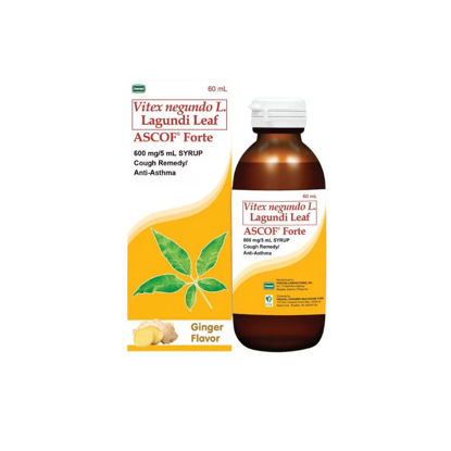Picture of Ascof Forte Lagundi Ginger 600mg/5mL Syrup 60mL