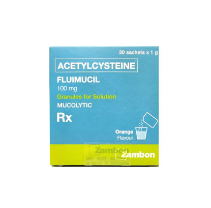 Picture of Fluimucil 100 mg 30 sachets oral granules