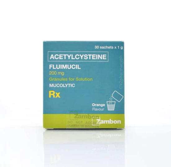 Picture of Fluimucil 200 mg 30 sachets oral granules