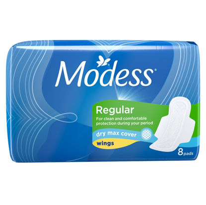 Picture of Modess Regular Dry Max with Wings Sanitary Napkin 8s